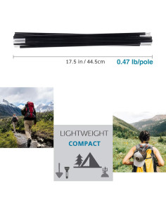 Poste de Tienda Aluminio BRILLIANCE4U 369.3 cm Negro 2