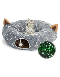 Túnel para Gatos LUCKITTY con Cama y Juguete, 91.44 cm