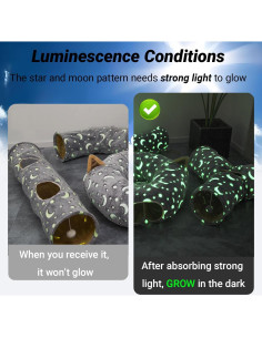 Túnel para Gatos LUCKITTY con Cama y Juguete, 91.44 cm 2