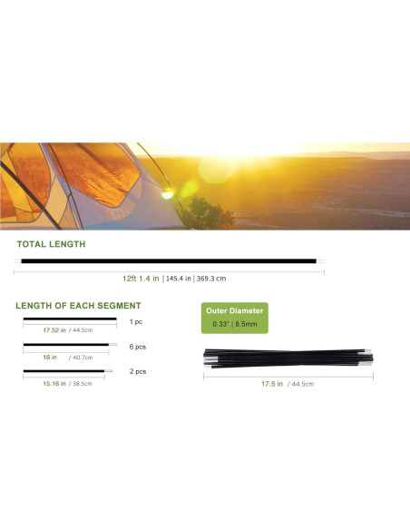 Poste de Tienda Aluminio BRILLIANCE4U 369.3 cm Negro