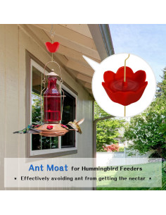 Moat para Hormigas GESAIL Rojo 75ml para Alimentadores de Colibrí 2