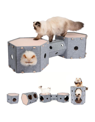 Casa de Juego Modular para Gatos y Perros Muzzique 118x43 cm
