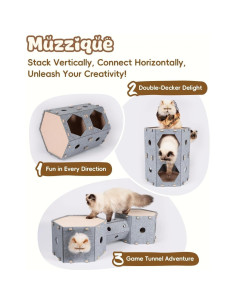 Casa de Juego Modular para Gatos y Perros Muzzique 118x43 cm 2