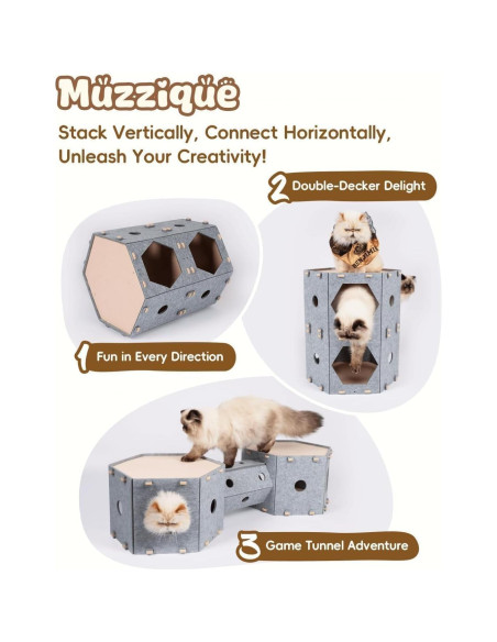 Casa de Juego Modular para Gatos y Perros Muzzique 118x43 cm