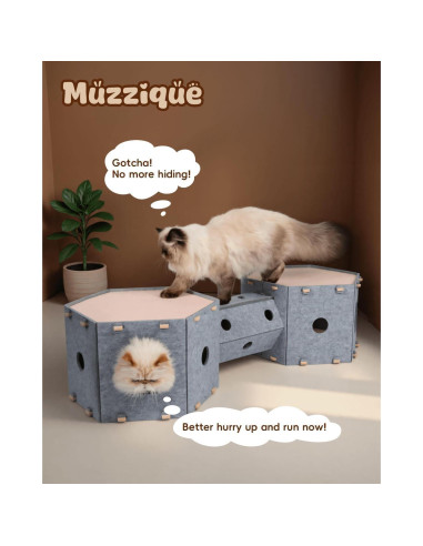 Casa de Juego Modular para Gatos y Perros Muzzique 118x43 cm