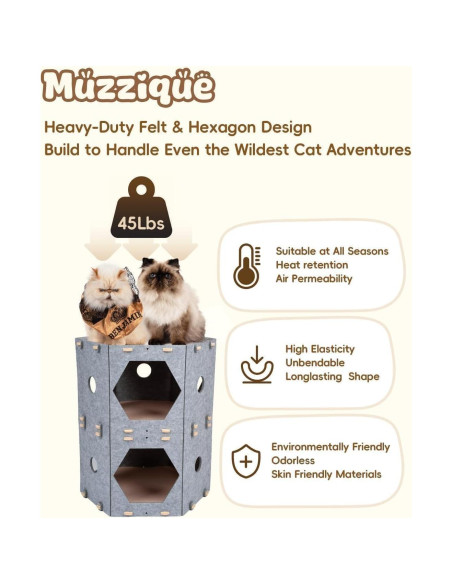 Casa de Juego Modular para Gatos y Perros Muzzique 118x43 cm