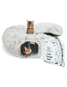 Cama Túnel Grande para Gatos Movinnovation Marrón 79.8x79.8 cm