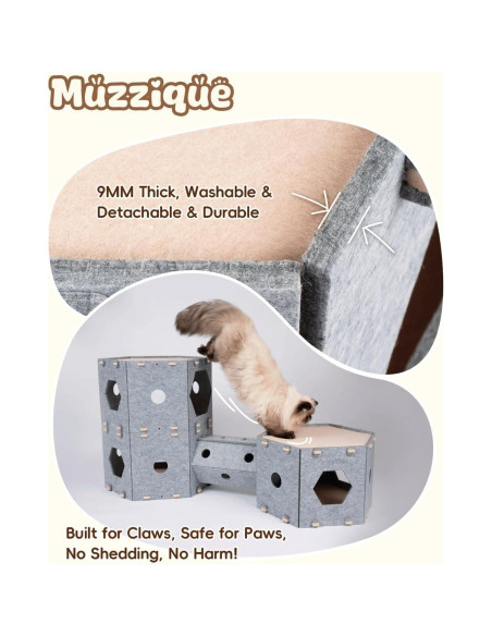 Casa de Juego Modular para Gatos y Perros Muzzique 118x43 cm