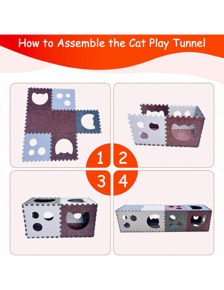 Túnel para Gatos Homegroove 18 PCS Fieltro Interactivo 30x30 cm Túnel para Gatos Homegroove 18 PCS Fieltro Interactivo 30x30 cm