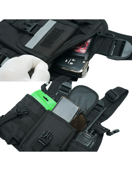 Arnés de Pecho para Walkie Talkie TDYU con Bolsa Ajustable