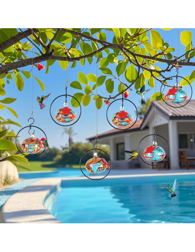 Alimentador de Colibríes HEADAK LIFE Circular 6 Puertos Azul