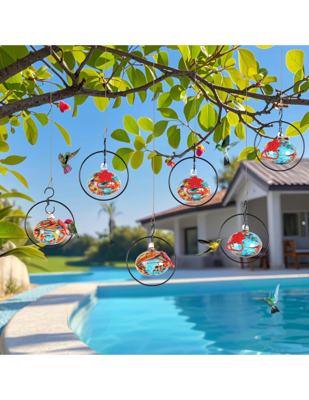 Alimentador de Colibríes HEADAK LIFE Circular 6 Puertos Azul