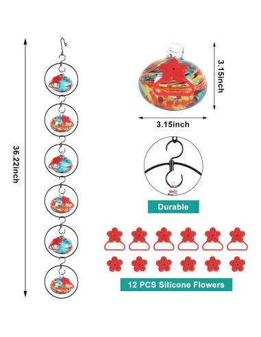 Alimentador de Colibríes HEADAK LIFE Circular 6 Puertos Azul