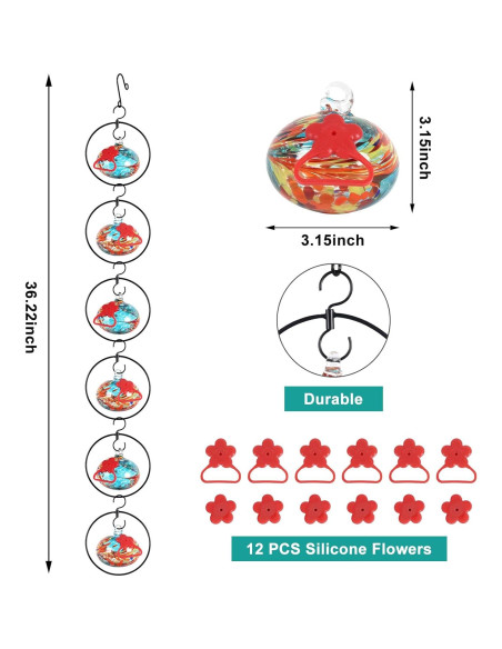 Alimentador de Colibríes HEADAK LIFE Circular 6 Puertos Azul