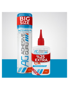 Pegamento CA Adhesive Guru con Activador 99.22 ml para Carpintería