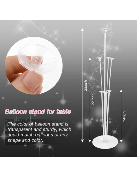 Kit de Soporte para Globos LBNZC - 4 Juegos con Base y Palos