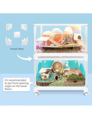 Accesorios para jaula de hámster Niteangel - Soportes apilables