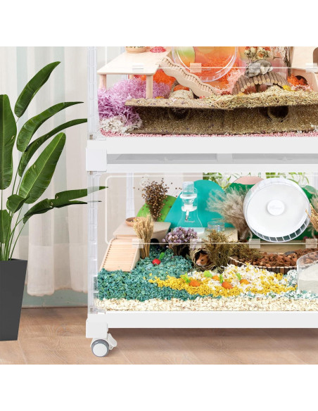 Accesorios para jaula de hámster Niteangel - Soportes apilables