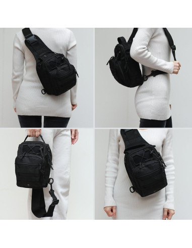 Bolsa de Hombro Táctica Novemkada Sling 1000D Negra