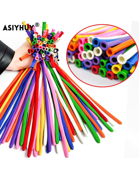 Globos de Modelado 260Q ASIYUHY 100 Pack Coloridos 30 cm
