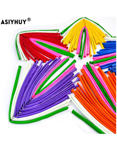 Globos de Modelado 260Q ASIYUHY 100 Pack Coloridos 30 cm