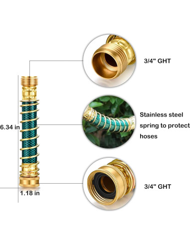 Adaptador de manguera de jardín YELUN 2 paquetes 16CM