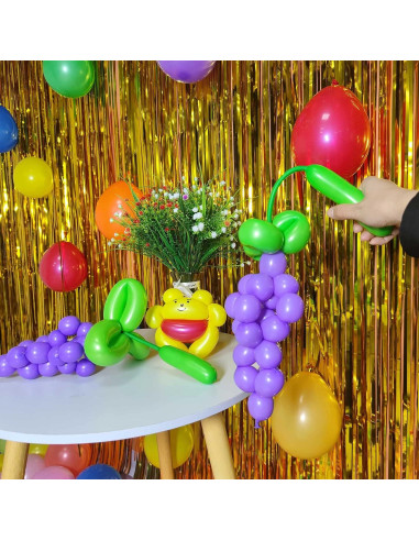 Globos de Modelado 260Q ASIYUHY 100 Pack Coloridos 30 cm