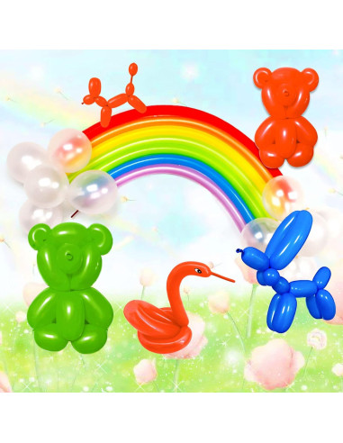 Globos de Modelado 260Q ASIYUHY 100 Pack Coloridos 30 cm