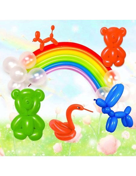 Globos de Modelado 260Q ASIYUHY 100 Pack Coloridos 30 cm