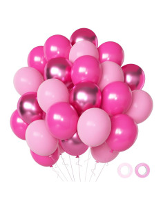 Globos Rosa Chicle y Metálicos Aiwolf 50 Pcs 30.48 cm
