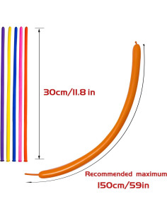 Paquete de 100 Globos Largos para Modelar Animales LXZFCRG 2