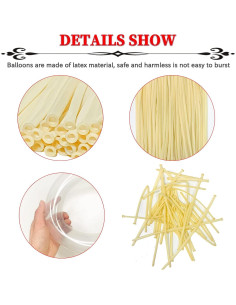 100 Globos Largos Transparentes de Láttex para Modelado 2