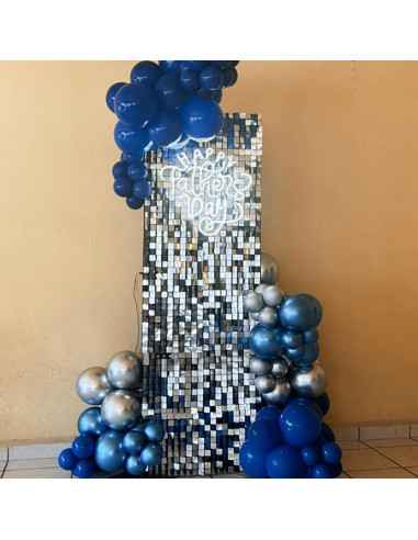Conjunto de Globos Azul Plateado TAOYE 35 Piezas 12 Pulgadas
