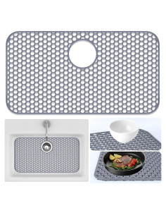 Alfombrilla de Fregadero de Silicona Inchoco 66x35.5cm Gris