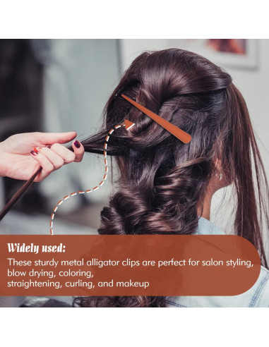10 Clips de Pelo Tipo Cocodrilo Dizila 12 cm Antideslizantes
