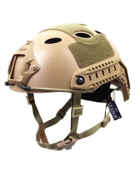Casco Táctico LEJUNJIE LE191-PJ-TAN para Paintball y Airsoft