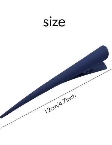 10 Clips de Pelo Tipo Cocodrilo Dizila 12 cm Antideslizantes