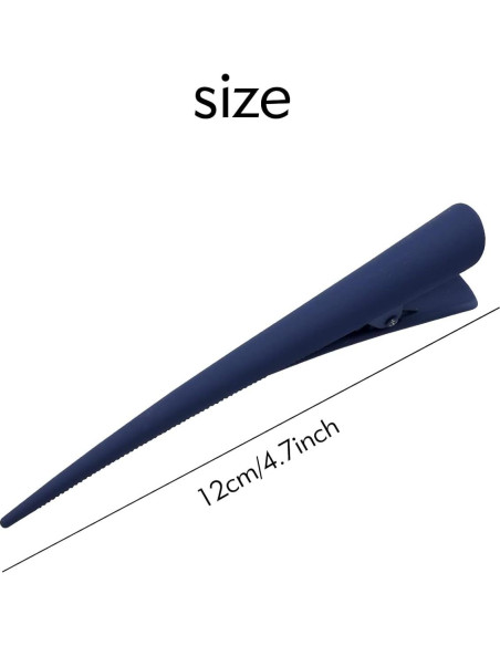 10 Clips de Pelo Tipo Cocodrilo Dizila 12 cm Antideslizantes