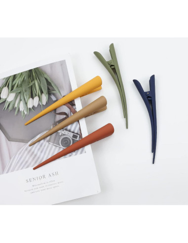 10 Clips de Pelo Tipo Cocodrilo Dizila 12 cm Antideslizantes