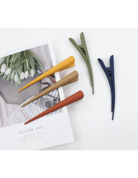 10 Clips de Pelo Tipo Cocodrilo Dizila 12 cm Antideslizantes