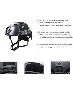 Casco Táctico LEJUNJIE LE191-PJ-TAN para Paintball y Airsoft 2