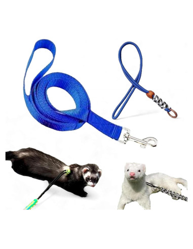 Arnés y Correa Ajustable para Hurones Homedy Azul Mini