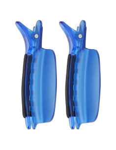 Clip de Sección para Cabello Azul 2PCS - Aislamiento Térmico 7 Dientes