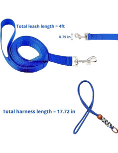 Arnés y Correa Ajustable para Hurones Homedy Azul Mini 2