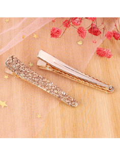 12 Clips de Pelo de Cocodrilo LoveBB con Rhinestones 6 cm 2
