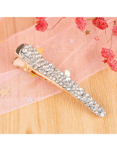 12 Clips de Pelo de Cocodrilo LoveBB con Rhinestones 6 cm
