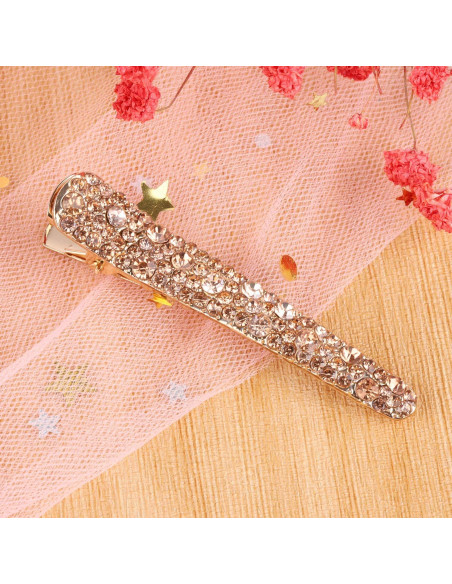12 Clips de Pelo de Cocodrilo LoveBB con Rhinestones 6 cm