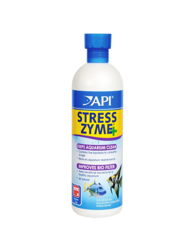 API STRESS ZYME 473 ml - Solución de Limpieza para Acuarios