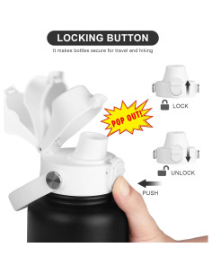 Tapa Flip Auto EIPOSAU para Botellas Boca Ancha 12-64 oz 2