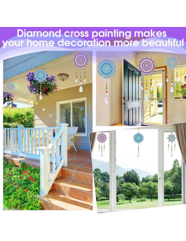 Kit de Campanas de Viento Suncatcher Macarrie 3 Piezas DIY